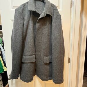 Brooks Brothers Charcoal Wool Pea Coat